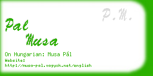 pal musa business card